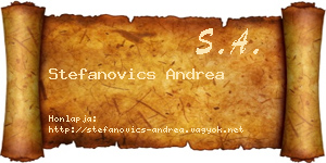 Stefanovics Andrea névjegykártya